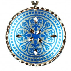 Pendentif Oriental en Cuivre Nafis Bleu