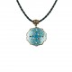 Pendentif turquoise artisanal en cuivre Turan