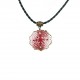 Pendentif ethnique rouge en cuivre Turan, collier fantaisie