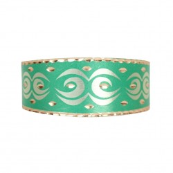 Bracelet ethnique vert en cuivre Daria