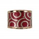 Bague fantaisie rouge artisanale Turaj, bijou en cuivre