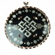 Pendentif fantaisie noir en cuivre Yashar, style ethnique