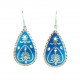 Boucles d'oreille bleues en larme Beeta style oriental