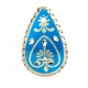 Boucles d'oreille bleues en larme Beeta style oriental