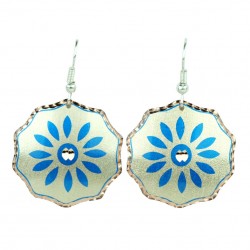 Boucles d'oreille artisanales Saeedeh bleues