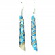 Boucles d'oreilles bohèmes bleues Emna