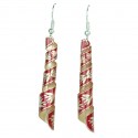 Boucles d'oreille orientales en spirale Emna rouges