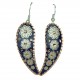 Boucles d'oreilles artisanales violettes Ladan, design oriental