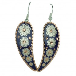 Boucles d'oreilles orientales artisanales Ladan violettes