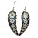 Boucles d'oreilles orientales artisanales Ladan violettes