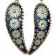 Boucles d'oreilles artisanales violettes Ladan, design oriental