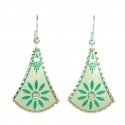 Boucles d'oreilles orientales Javaneh vertes