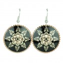 Boucles d'oreilles ethniques noires Esther