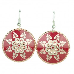 Boucles d'oreilles orientales Esther rouges