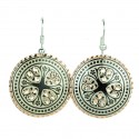 Boucles d'oreilles orientales en cuivre Atoosha noires