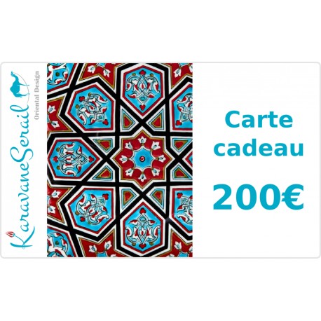 Carte Cadeau 200€ KaravaneSerail