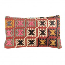 Housse de coussin kilim ethnique Lumbar B022