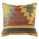 Coussin vintage kilim traditionnel d'Anatolie Kolon B038