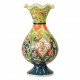 Vase coloré Alis vert 20cm, céramique au design original