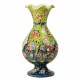 Vase coloré Alis vert 20cm, céramique au design original