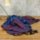 Foulard pashmina bleu marine Hayal, châle ethnique