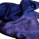 Pashmina étole ethnique bleu nuit Hayal