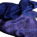 Étole pashmina bleu nuit Hayal