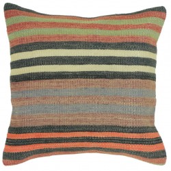 Coussin en laine de kilim et coton Kolon B063 par KaravaneSerail