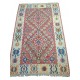 Tapis kilim rouge vintage K3