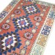 Tapis vintage turc rouge pastel en kilim traditionnel K6