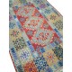 Tapis kilim coloré décoré de motifs ethniques K7