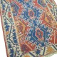 Tapis Oriental Vintage Decor Bleu et Rouge en Kilim K8