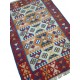 Tapis Kilim Oriental en Laine Artisanal Rouge K11