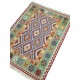 Tapis Rectangulaire, Kilim Vert, Violet et Jaune S24 par KaravaneSerail