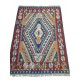 tapis de salon en kilim oriental décor rouge et beige K15