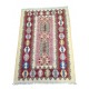 Petit Tapis Kilim Rose et Blanc C35 par KaravaneSerail