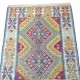 Tapis Nomade Kilim Jaune, Vert, Bleu et Rouge S30