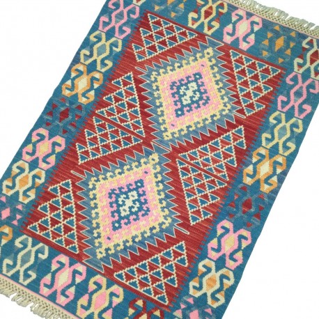 Petit Tapis Kilim Vintage de Turquie 100% Laine C36