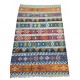 Tapis Tribal aux Couleurs Vives, Kilim au Design d'Anatolie K14