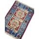 Petit tapis d'Anatolie, kilim rouge et bleu C37
