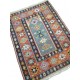 Tapis Kilim Rouge et Noir au Design Original Vintage S25