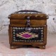 Boîte en bois et kilim noir Krysios pour bijoux par KaravaneSerail