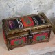 Coffret Original en Bois et Kilim Rouge et Noir Ifios par KaravaneSerail