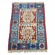 Petit tapis oriental d'Anatolie, kilim rouge et bleu C37