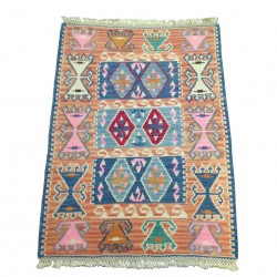 Petit tapis kilim orange C38