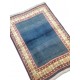 Tapis turc vintage bleu Oushak velours S01