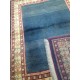 Tapis turc vintage bleu Oushak velours S01