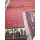 Tapis vintage rouge, tapis turc Oushak C03