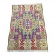 Tapis Kilim Ancien Décoratif Jaune, Vert Olive, Rouge, Bleu... S18