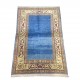 Tapis velours bleu et beige Oushak (Turquie) S02